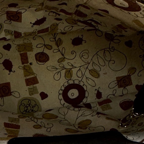 Brighton Woven Straw Tote Bag with Croc-Embossed Leather Trim & Heart Charm - Picture 12 of 12